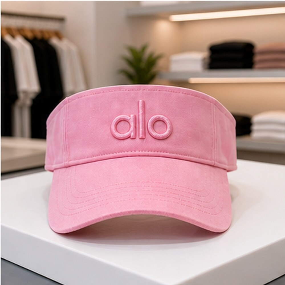 ALO Yoga Pink Pilates Open Top Visor Hat OS